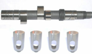 Longer lasting JS radiused cam - a drop in kit. We regrind your original flat lifters to a 1-1/8" radius, use your original pushrods for Commando, Atlas/Domni