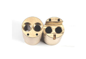 Ampco 15 Bronze lifter blocks (2) for lightweight radiused BSA lifters and JSM radiused cams, (lifters not included).  Oil holes drain directly onto cam lobes for increased life