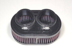 Aircleaner for Keihin smoothbore carbs or Amals (won't fit Atlas oil tanks)