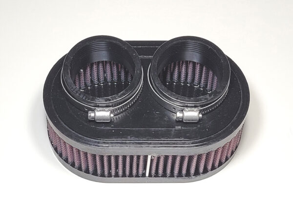 Aircleaner for Keihin smoothbore carbs or Amals (won't fit Atlas oil tanks)