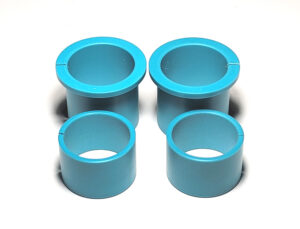 Super slippery longer lasting Turcite bushing set for Norton forks.  Also see alum sleeves and damper upgrade.